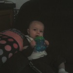 Cole and his first sippy cup!