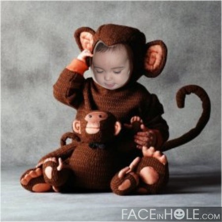 Anina as a monkey! LOL