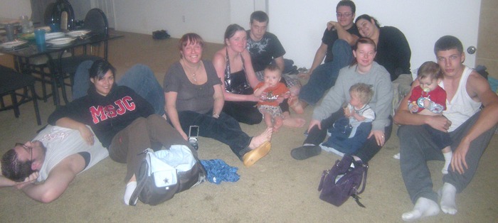 the whole family. my SIL's and 2 bros and 3rd bro and sister, MIL was taking the pics