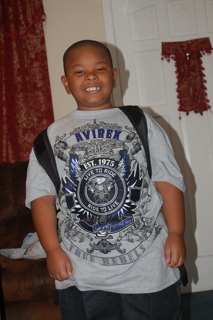 Dante on his 1st day of 1st grade