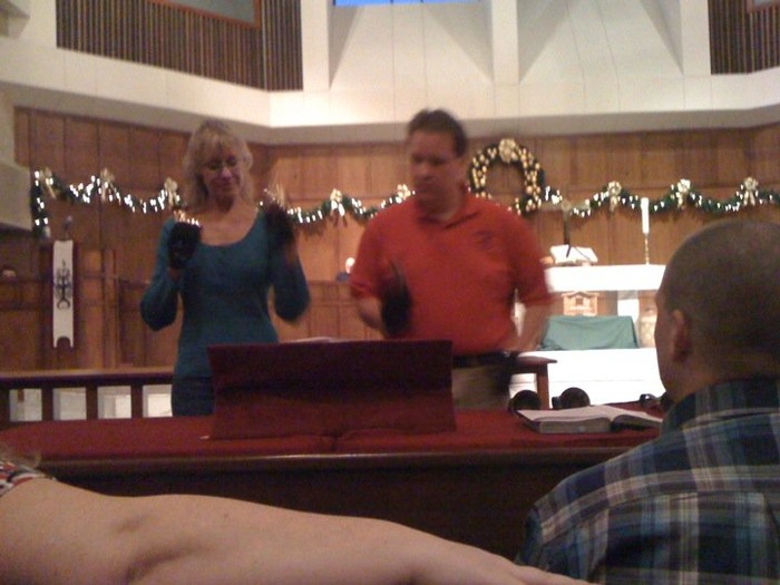 Handbell Duet at church - 28 Nov 2010