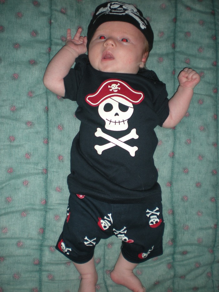 Fynn as a pirate for halloween!