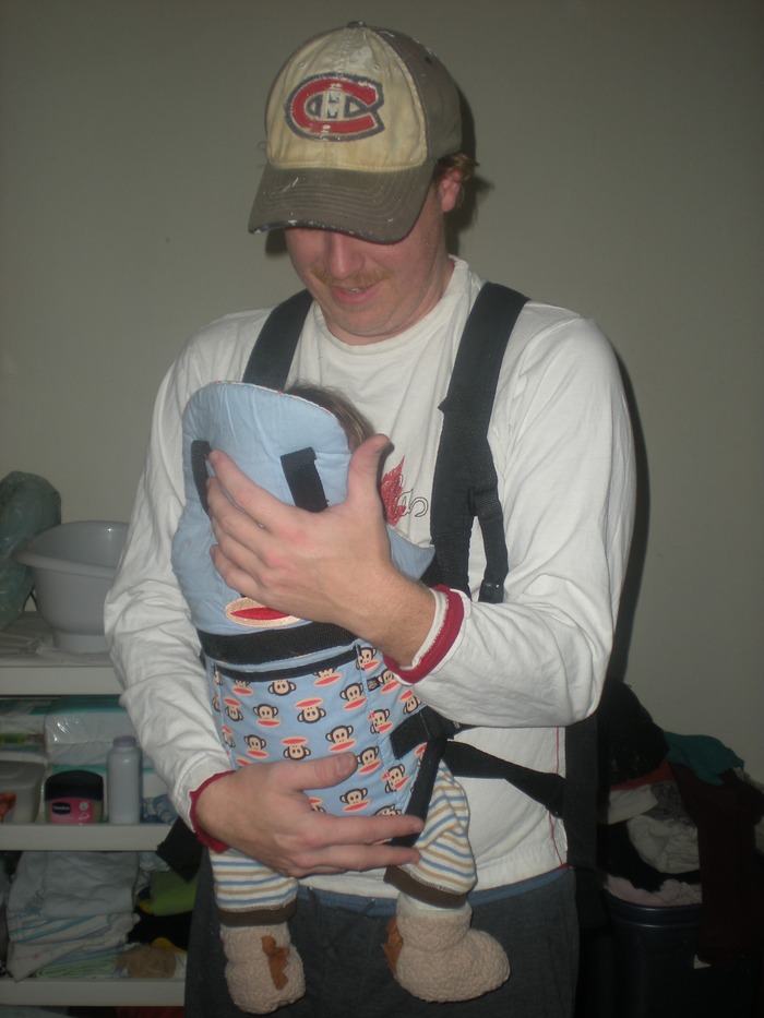 Daddy loves that baby carrier!