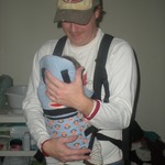 Daddy loves that baby carrier!