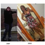 Good inspiration for me :) 2007- Last year of high school / 2010- Last August 10lbs ago (not far!!)