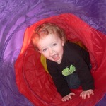Phin in his play tunnel 21 months