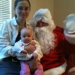 Kylie, mommy and Santa