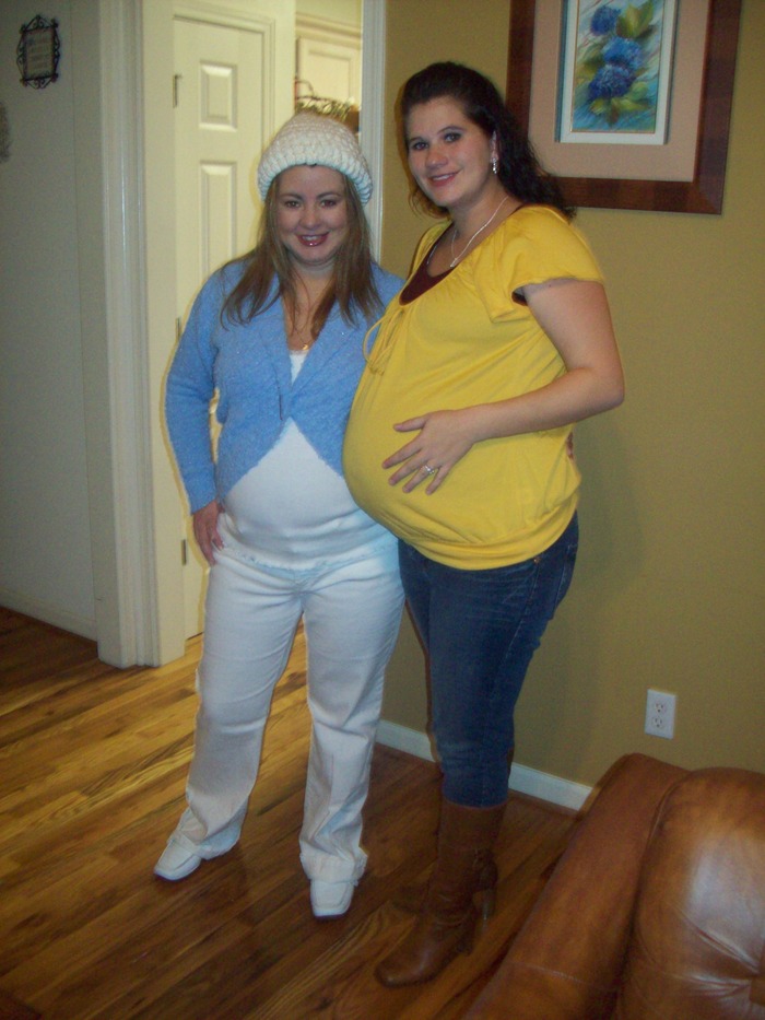 i look huge compared to her lol..she is 29 weeks