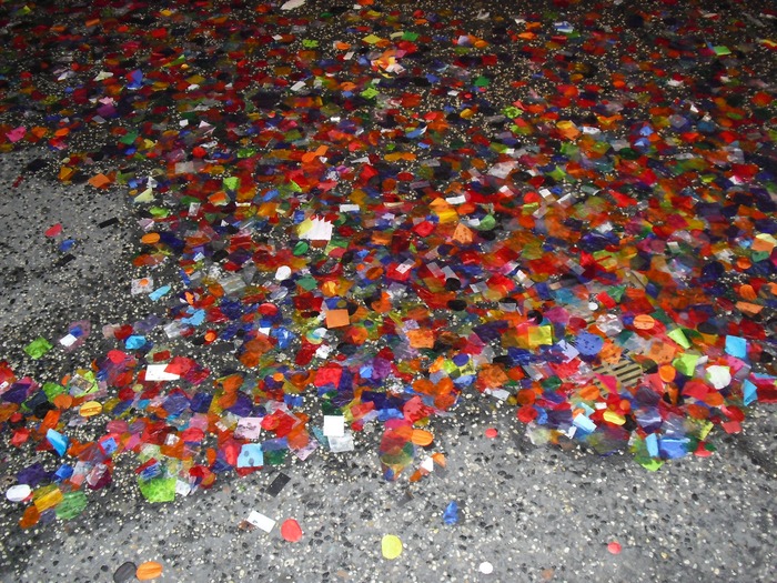 Leftover Confetti from New Yrs Eve NYC 2011