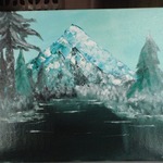 This I painted on canvas pad using oils.