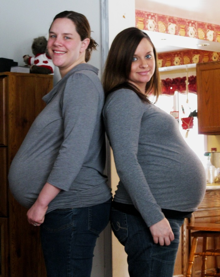 Katie (My SIL) and me at 35 weeks