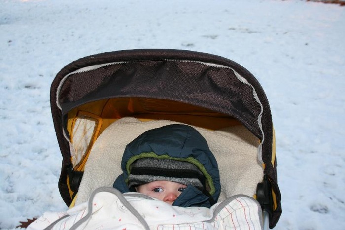 Finn's first snow adventure - 4 months