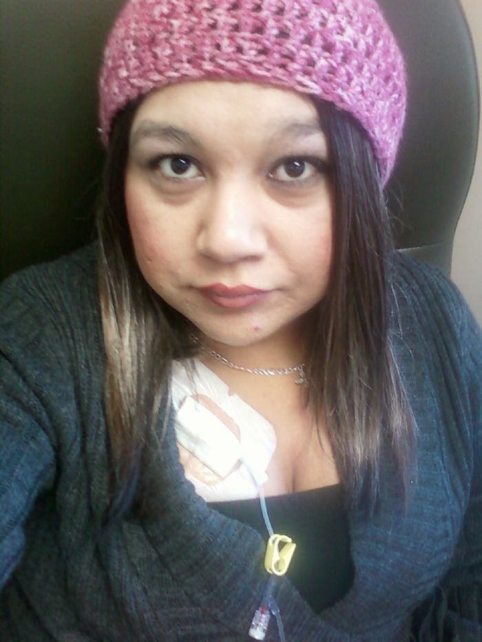 all hooked up and ready to go..chemo cycle 3, session 3....11-26-2010!