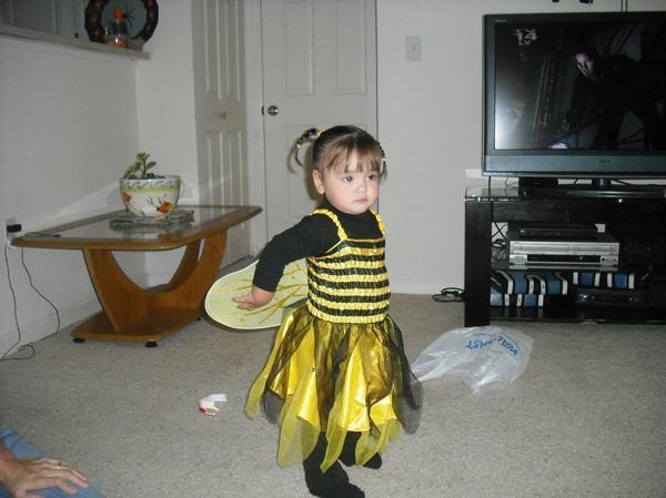 she makes a cute bumble bee