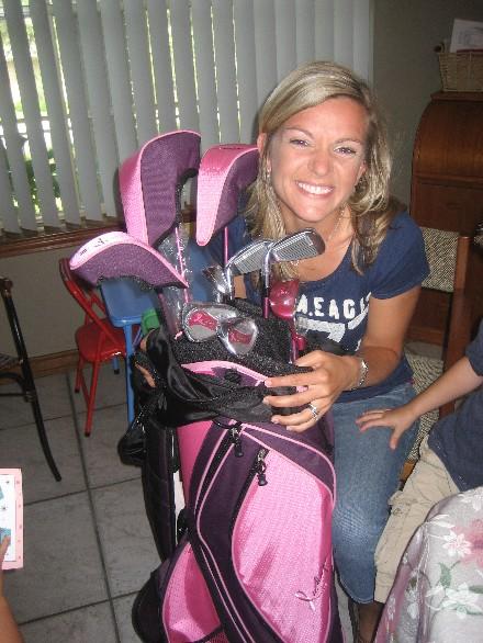 i got PINK golf clubs for Mother's Day