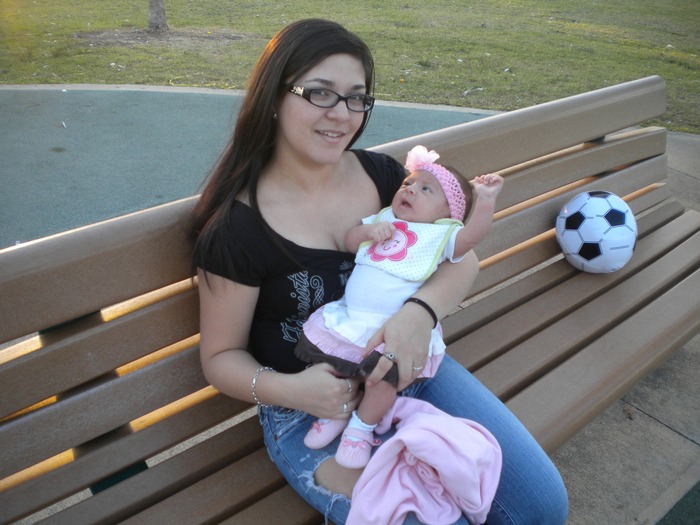 at the park with mommy