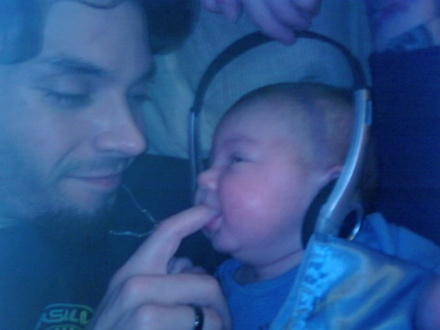 Layne using Daddy for a teether