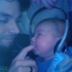 Layne using Daddy for a teether