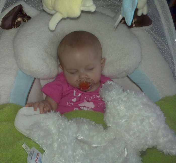 Annabelle with her little lambie