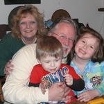 My wife and grandchildren help me celibrate my 60th birthday