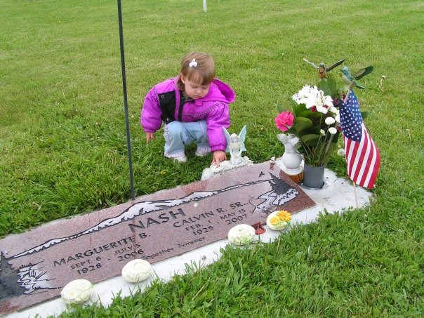 Visiting Great Grandparents' Grave