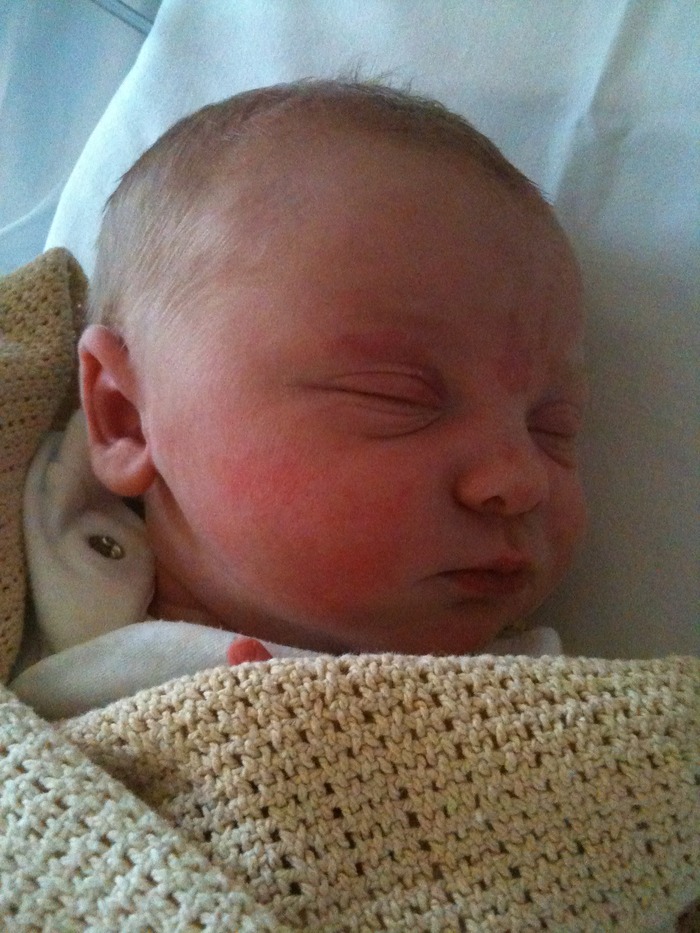 Oliver a few hours old