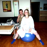 Using a birthing ball to get things going