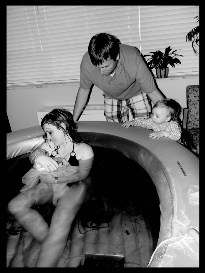 Water Birth -Our First Family Photo Together