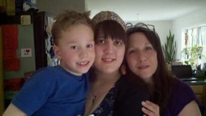 My son, my daughter and myself bfore tx