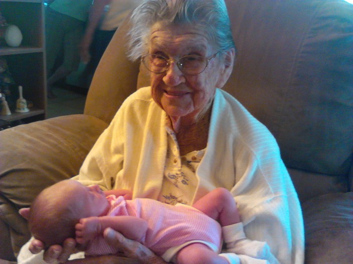 Jenna with her 94 year old mamaw