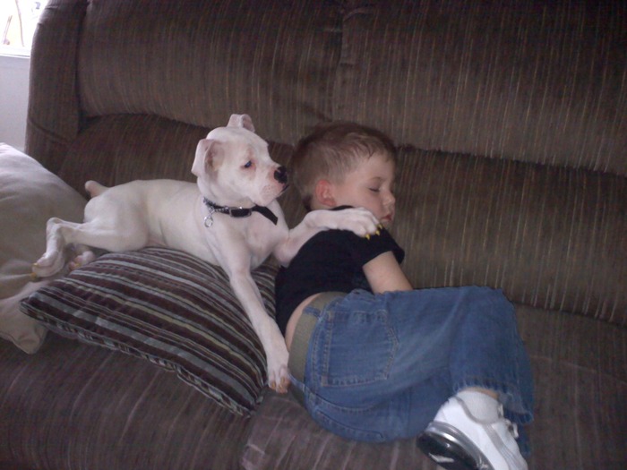 landon and his puppy