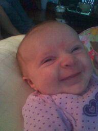 She is a happy baby 
