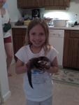 mia holding my sisters' ferret