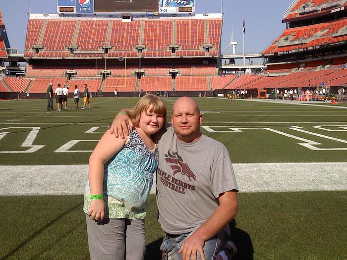 me and my little princess heather at browns game