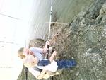 Im fishing with my 2 yr old son Robert