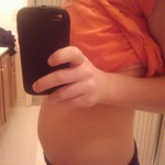 Side view of my belly.