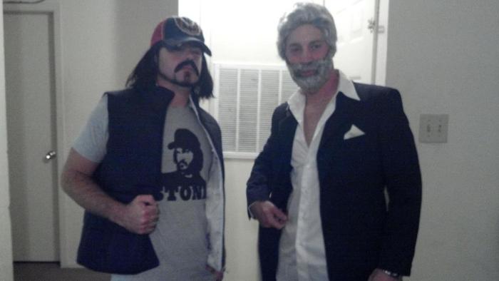  Halloween 2011-My son as Keith Stone (Keystone Light Beer) and his friend as