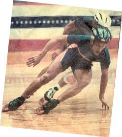 Mid-1990's, going full smoke on the bell lap of the 500 meter US National Inline Championships.