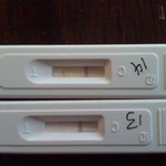 i can see a light pink second line on cd 13. cd 14 made a lighter pink line and then some weird red 