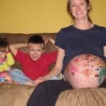 my kids decorated my belly!