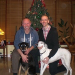 (Left going clockwise) Me, my partner Gary, BB and Giro - Christmas 2010