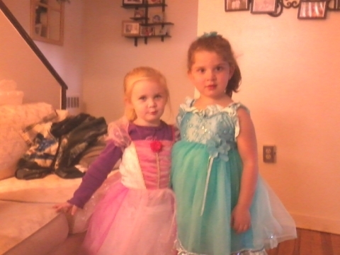 Sarah and her cousin Ava on Halloween
