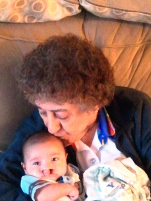 With Great Grandma