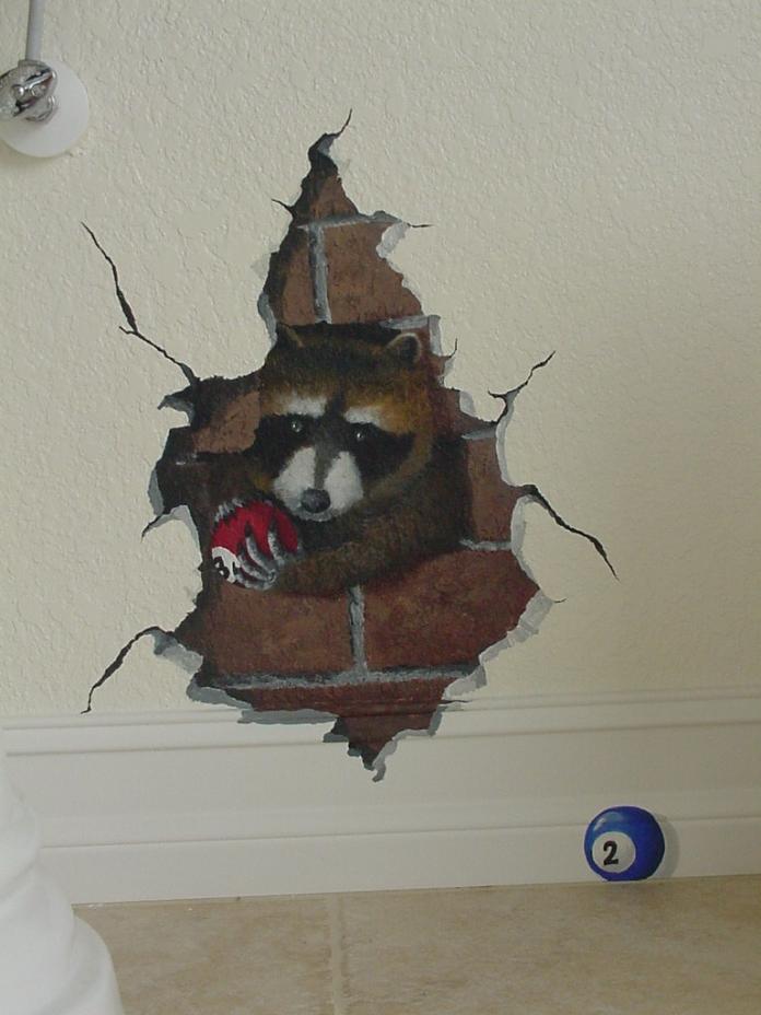 racoon painting