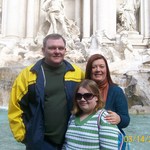 Paul, Katie and I, Trevi Fountain -2008