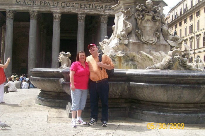 Paul and I in front of the Pantheon - 2009