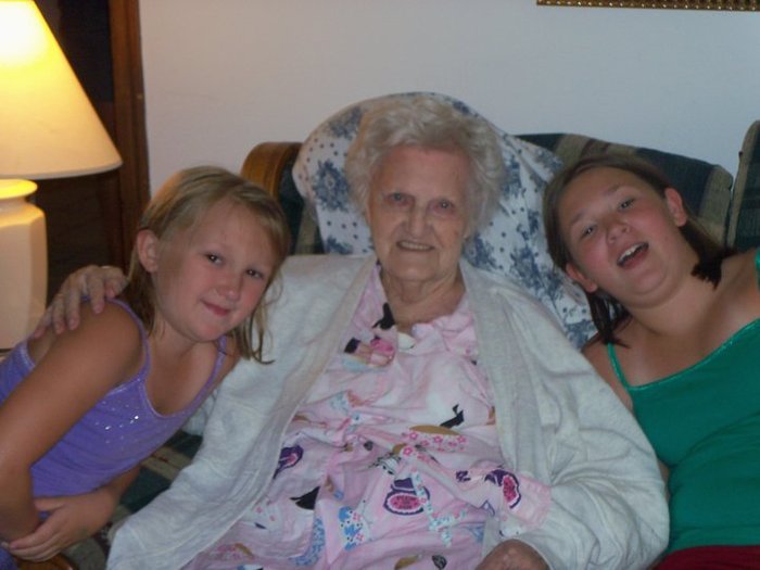 girls with my grandmom