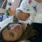 mommy and Kynley at the hospital..so wore out! Lol