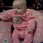 I still can't believe she is almost 4 months old. Trying to sit up like a big girl(: