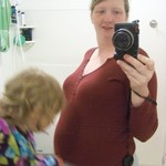 serina wanted to kiss my stomach at 25w3d=)